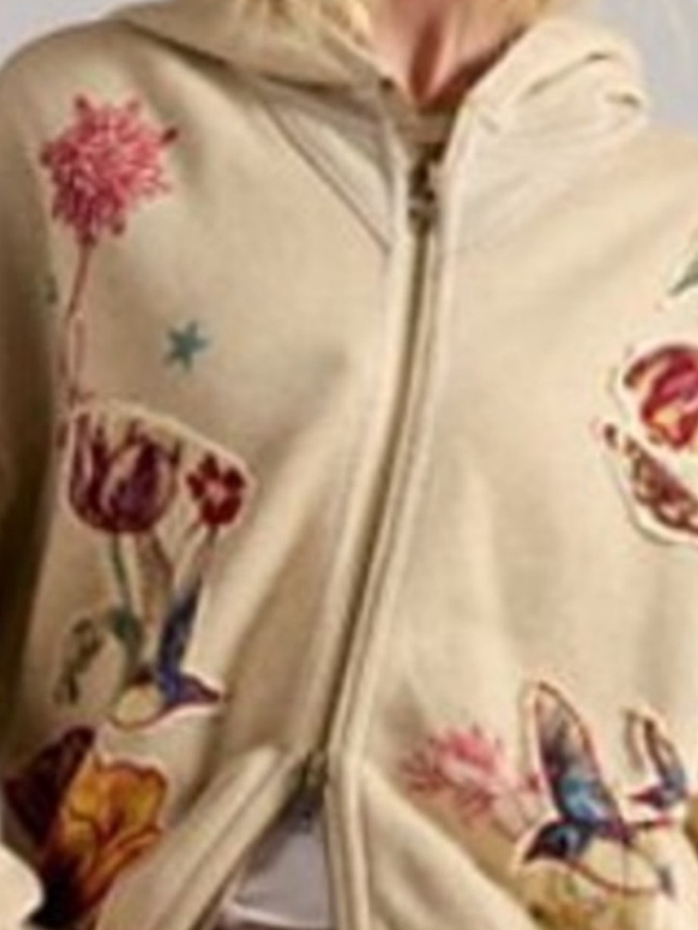 Free People Grandma Zip Up Hoodie. Size L. NWT